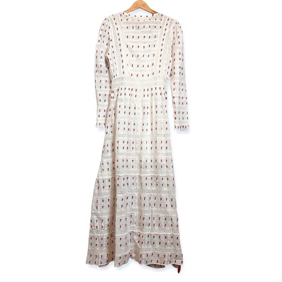 NWT LOVESHACKFANCY White Lace Floral Garden Fabiana Maxi Dress Sz. 2 - Picture 6 of 14